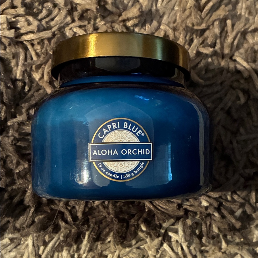 Capri Blue Aloha Orchid Blue Jar Candle 19 oz